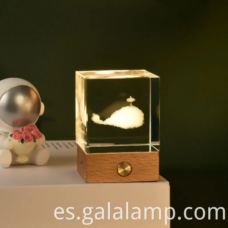 Luz decorativa de láser tallado láser láser luz de madera nocturna